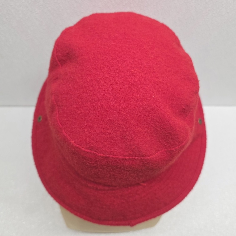 Vintage Baar & Beards Red Wool Blend Bucket Hat Made In Hong Kong - Picture 6 of 12